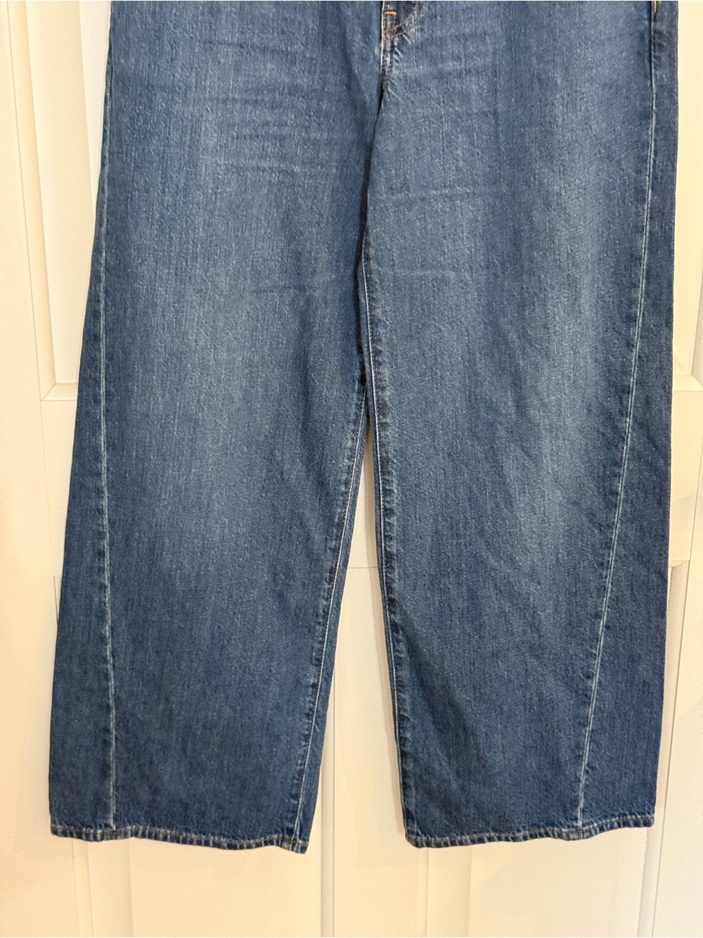 J.Crew Wide Leg Jeans 28P Blue High Rise Linen Blend Denim 25908 - Picture 6 of 15